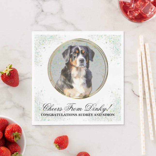 Guardanapos de casamento Bernese Mountain Dog (Insitu)