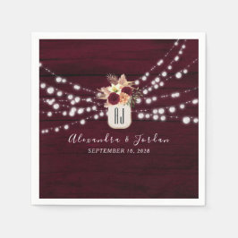 Guardanapos de Casamento Bordeaux