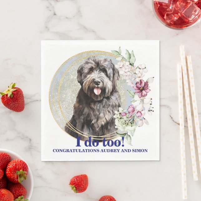 Guardanapos de casamento Bouvier des Flandres com  (Insitu)
