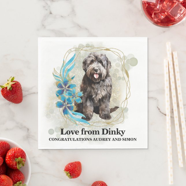 Guardanapos de casamento Bouvier des Flandres com  (Insitu)