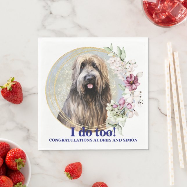 Guardanapos de Casamento Briard Eu Aceito Com Foto (Insitu)