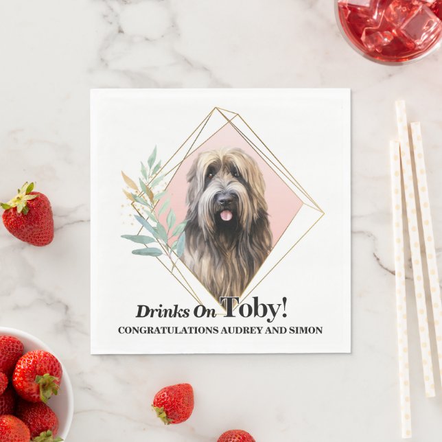 Guardanapos de Casamento Briard Eu Aceito Com Foto (Insitu)