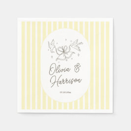 Guardanapos de casamento caprichosos com listras a