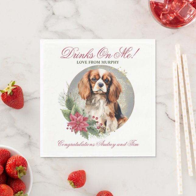 Guardanapos de casamento Cavalier King Charles Spa (Insitu)
