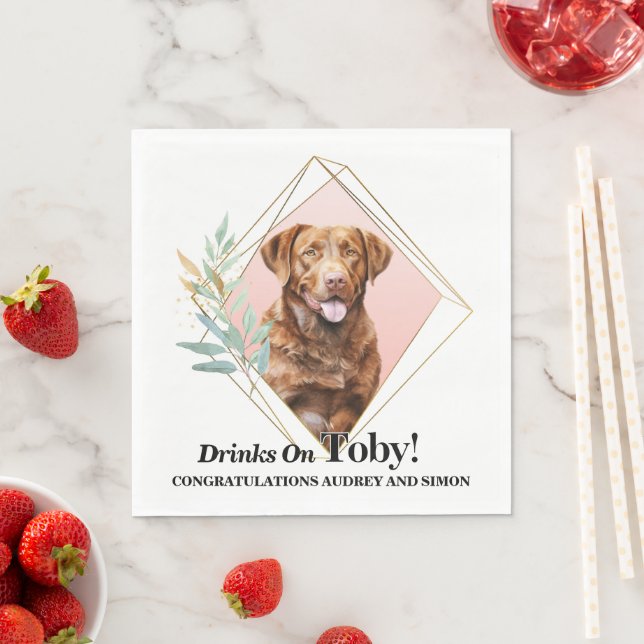 Guardanapos de Casamento Chesapeake Bay Retriever  (Insitu)