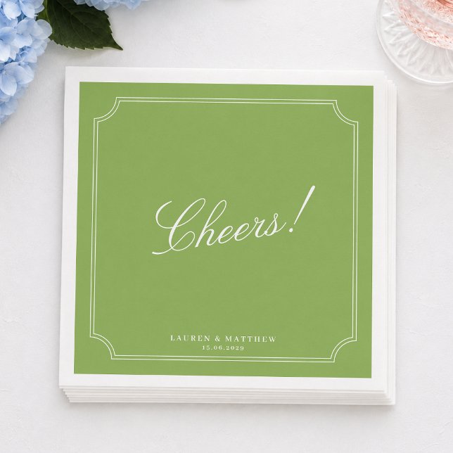 Guardanapos de casamento Citrus Green Cheers (Criador carregado)