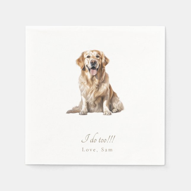 Guardanapos de casamento com animal de estimação p (Frente)