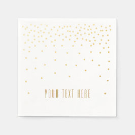 Guardanapos de casamento com confetes de folha de 