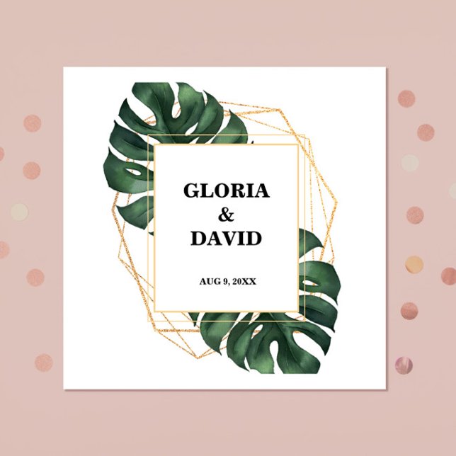 Guardanapos de casamento com folha de palmeira tro (Criador carregado)