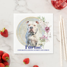 Guardanapos de casamento com foto de Bulldog Ameri