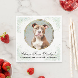 Guardanapos de casamento com foto de Pitbull