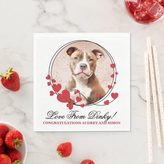 Guardanapos de casamento com foto de Pitbull (Insitu)