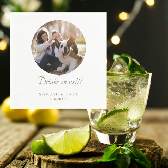 Guardanapos de casamento com foto personalizada de (Criador carregado)