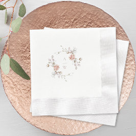 Guardanapos de casamento com monograma floral Blus