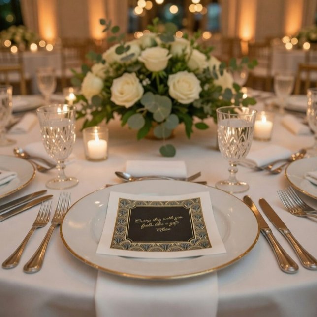 Guardanapos de casamento com nota de amor personal (Criador carregado)