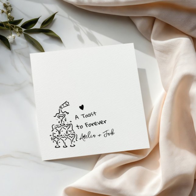 Guardanapos de casamento com torre de taça de cham (Criador carregado)