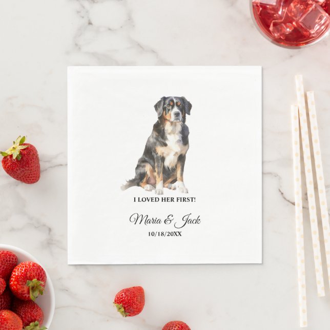 Guardanapos de casamento coquetel Bernese Mountain (Insitu)