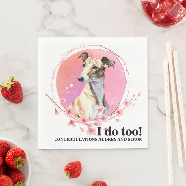 Guardanapos de Casamento de Cachorro Greyhound Com (Insitu)