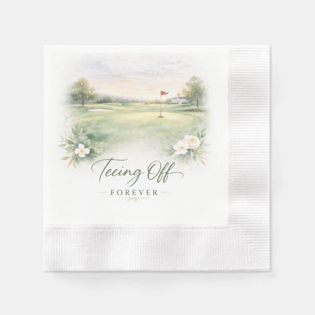 Guardanapos de Casamento de Golfe | Primeira Tacad (Frente)