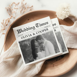 Guardanapos de Casamento de Jornal