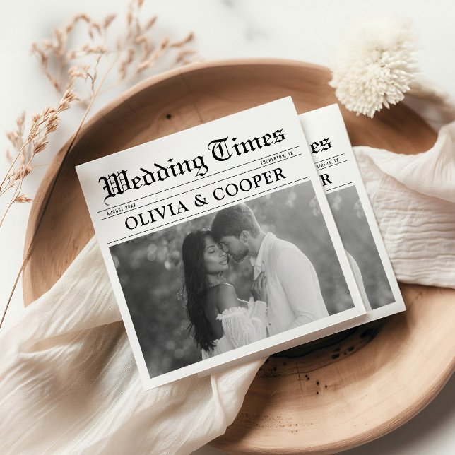 Guardanapos de Casamento de Jornal (Criador carregado)