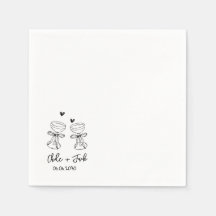 Guardanapos de casamento de taça de champanhe dese
