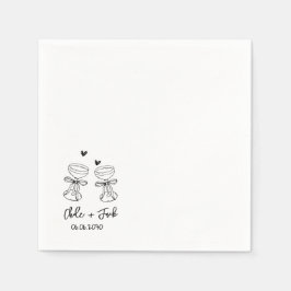 Guardanapos de casamento de taça de champanhe dese