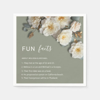 Guardanapos de casamento fatos divertidos rosas fl