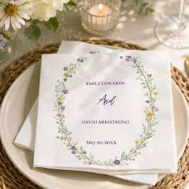 Guardanapos de casamento Floral Boho simples moder