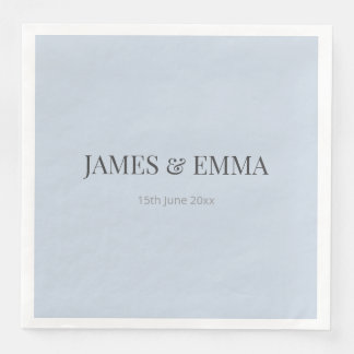 Guardanapos de Casamento Minimalista | Azul Desbot