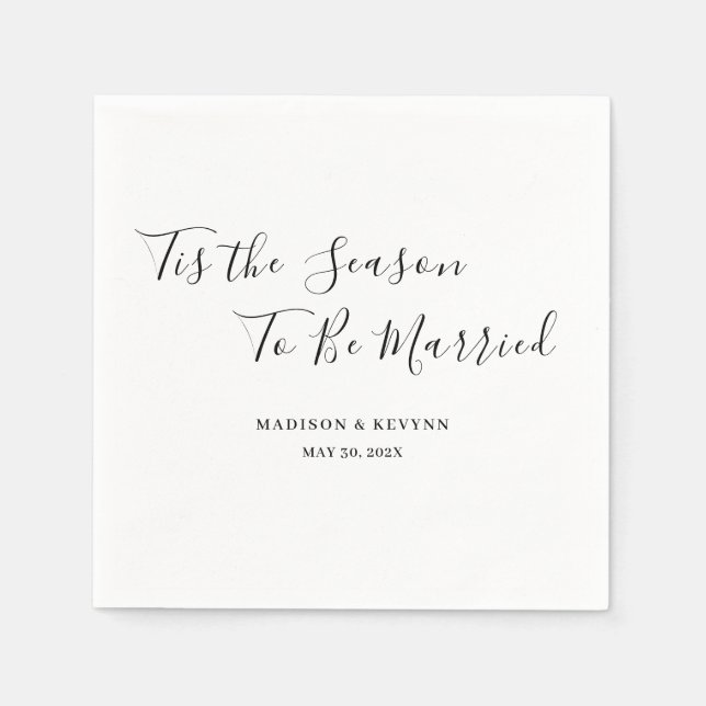 Guardanapos de Casamento Minimalistas (Frente)