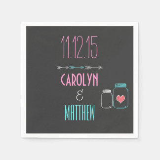 Guardanapos de casamento Modern Arrows | Masonjar