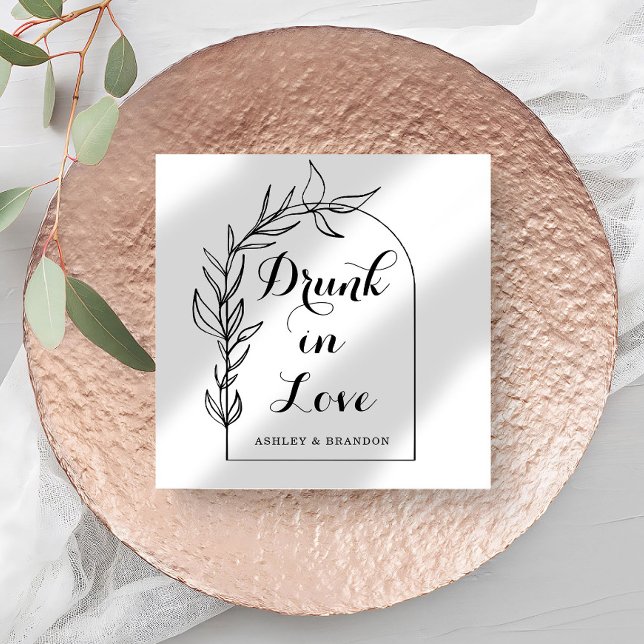 Guardanapos de casamento Modern Drunk In Love (Criador carregado)