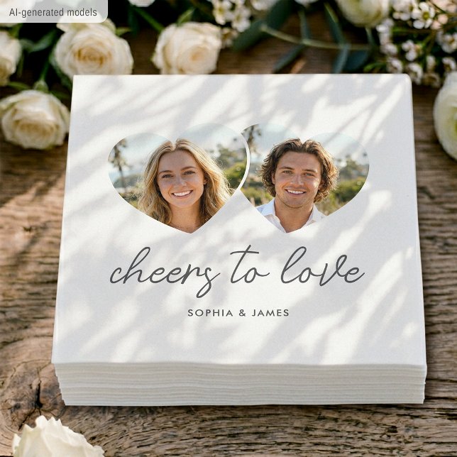 Guardanapos de Casamento Modernos Um Brinde ao Amo (Criador carregado)