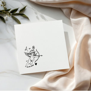 Guardanapos de casamento para coquetel com Cupido
