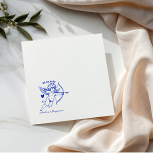 Guardanapos de casamento para coquetel com Cupido