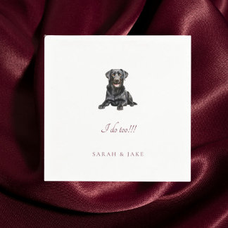 Guardanapos de casamento personalizados Burgundy c