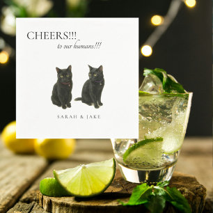 Guardanapos de casamento personalizados Cheers Cus