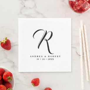 Guardanapos de casamento personalizados com nome
