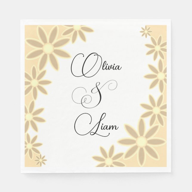 guardanapos de casamento personalizados do rico (Frente)