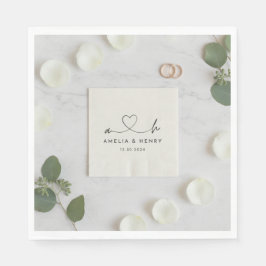 Guardanapos de Casamento Personalizados: Monograma