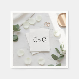 Guardanapos de Casamento Personalizados: Monograma