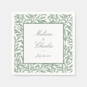 Guardanapos de casamento personalizáveis e folhoso