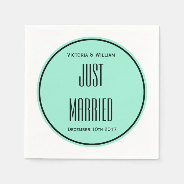 Guardanapos de Casamento Recém-Casados (Frente)