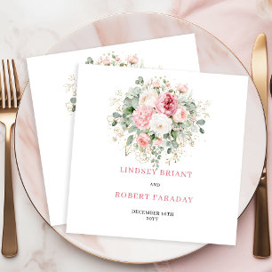 Guardanapos de casamento romântico Boho Blush Flor