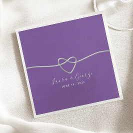 Guardanapos de Casamento Roxos Minimalistas