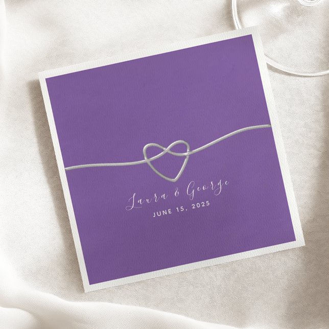 Guardanapos de Casamento Roxos Minimalistas (Criador carregado)