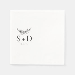 Guardanapos de casamento simples personalizados