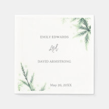 Guardanapos de casamento verde sage moderno