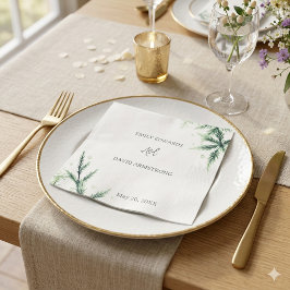 Guardanapos de casamento verde sage moderno